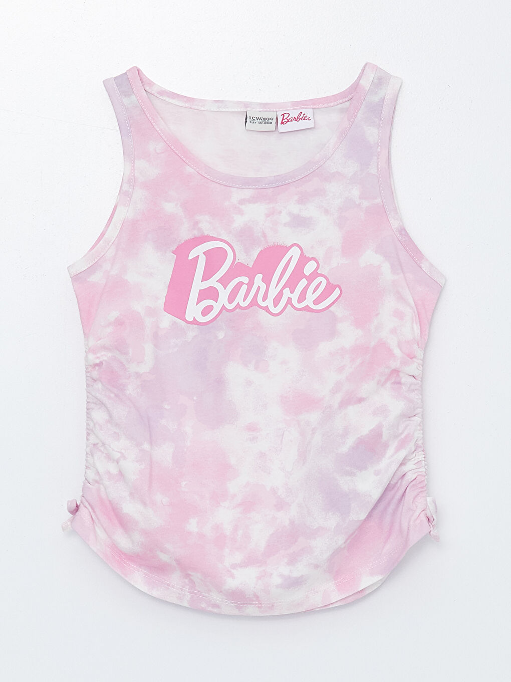 Crew Neck Barbie Printed Girl's Crop Undershirt -S4CO13Z4-LT4