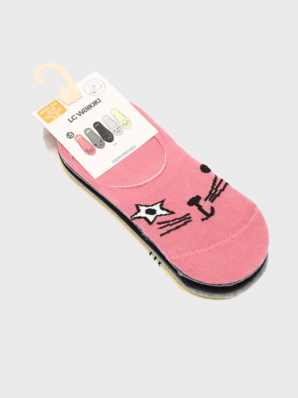 5-pack Girl's Invisible Socks -S4CO80Z4-EEW