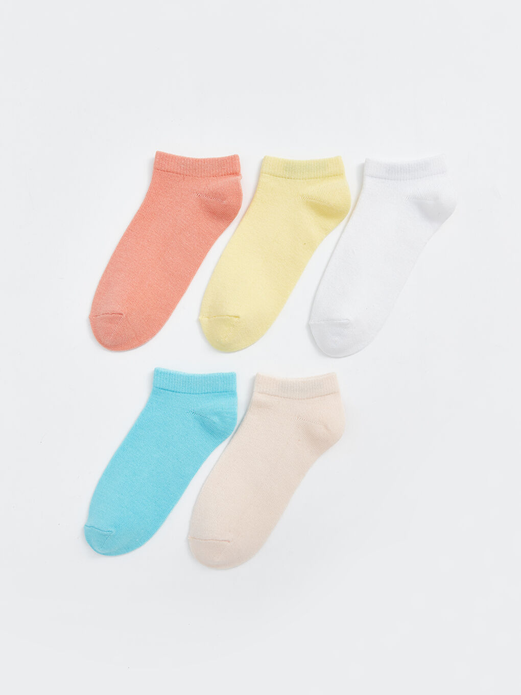 Basic Girls' Trainer Socks 5 Pack