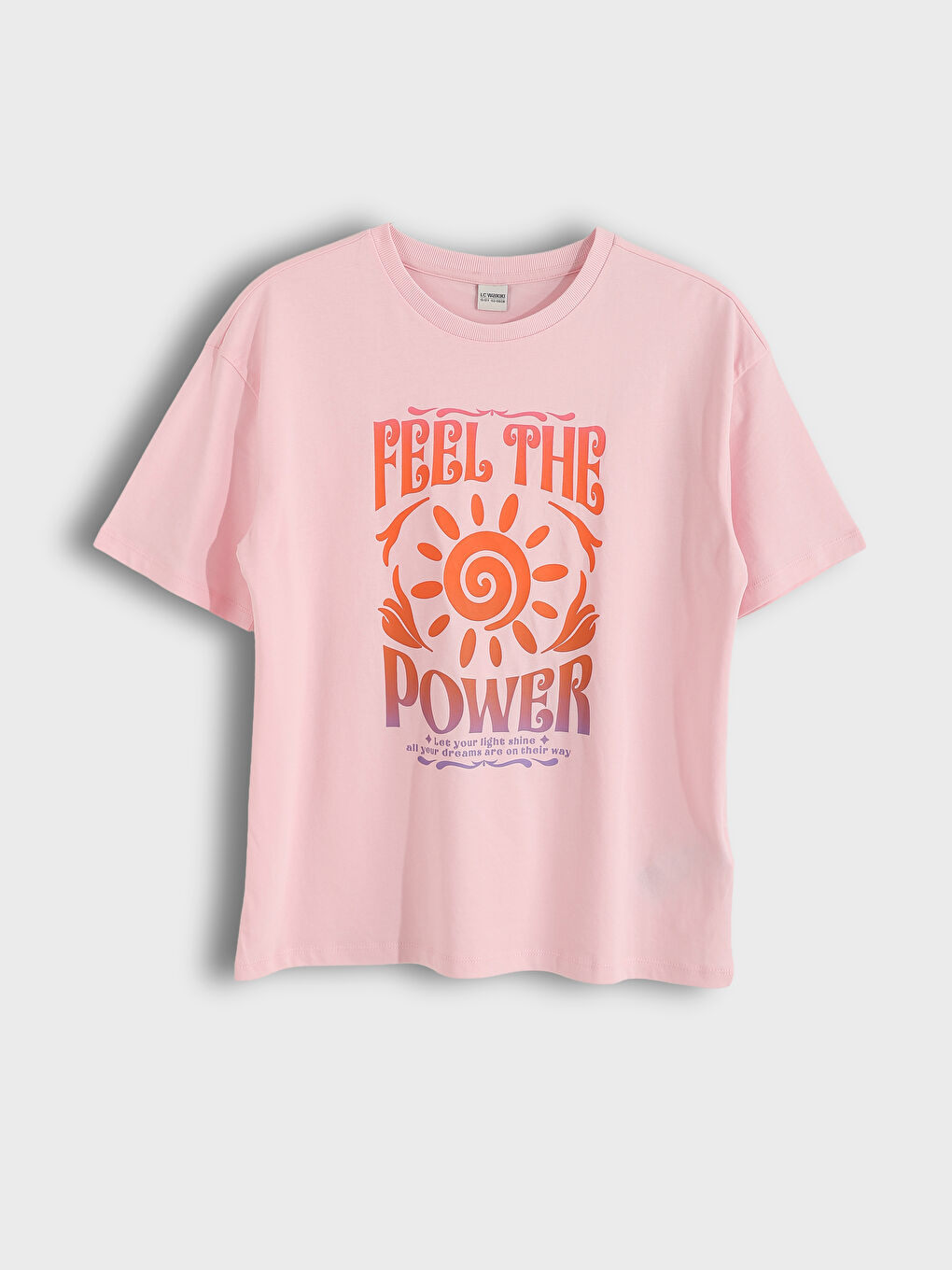 تي شورت بنات بكول مدور و كم قصير مطبوع