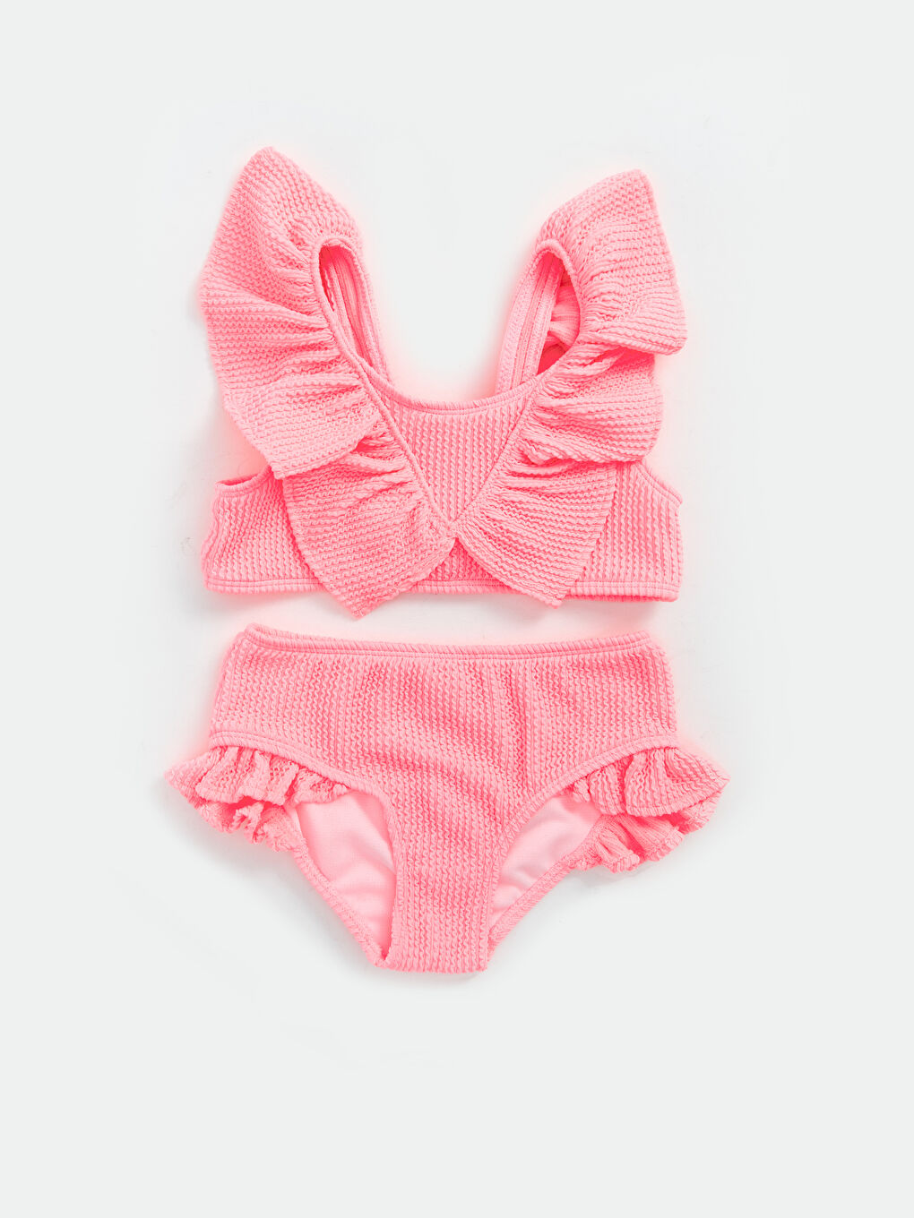 LCW baby Neon Pembe Kız Bebek Bikini Takımı