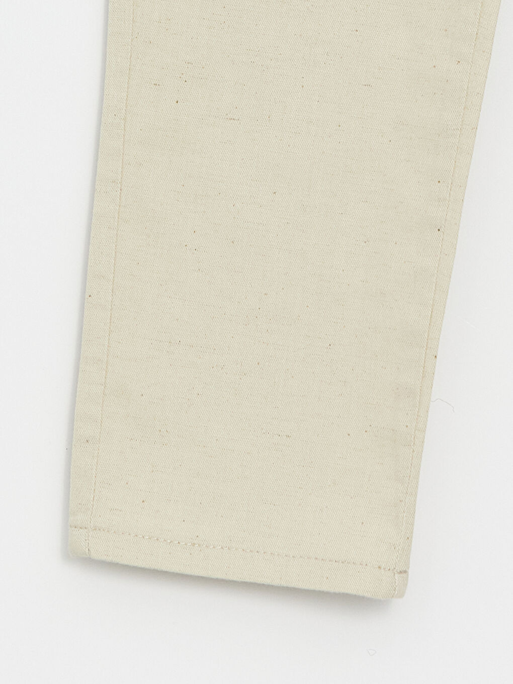 Bej Beli Lastikli Keten Karışımlı Erkek Çocuk Pantolon-2