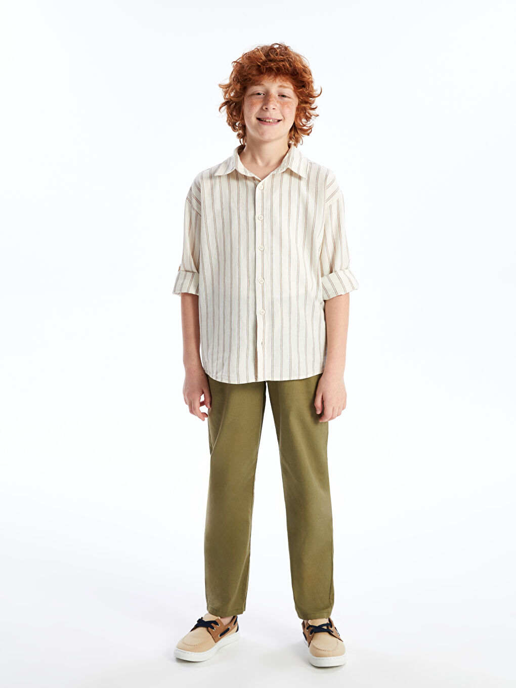 LCW Kids Elastischer Bund Leinenmischung Hosen für Jungen -S4CP68Z4-JNN