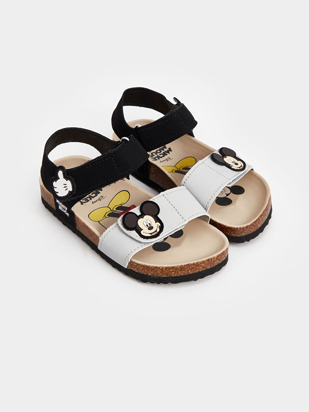 Mickey Mouse Printed Hook and Loop Baby Boys' Sandals -S4CQ13Z1-Y4Z