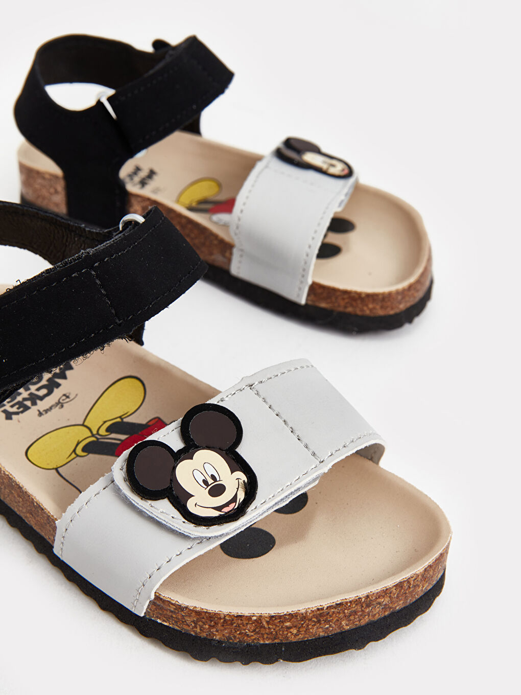 Mickey Mouse Printed Hook and Loop Baby Boys' Sandals -S4CQ13Z1-Y4Z