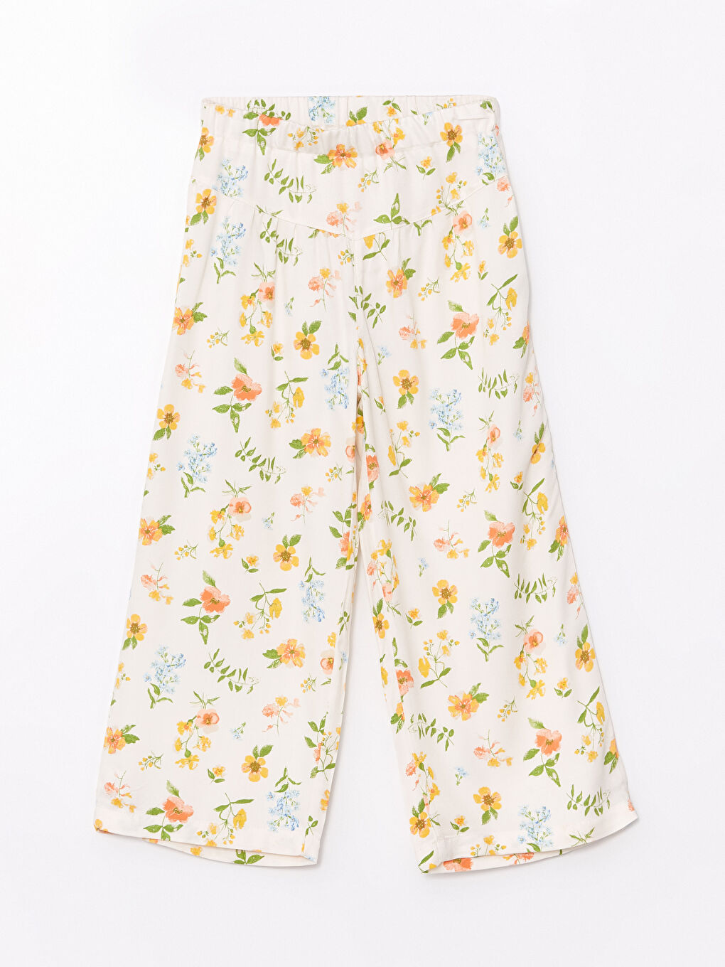Wideleg Floral Girl's Capri with Elastic Waist -S4CQ47Z4-LRA
