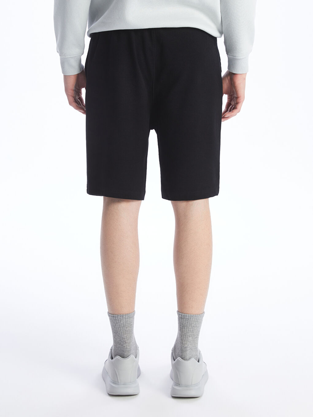 Siyah Standart Kalıp Erkek Şort-3