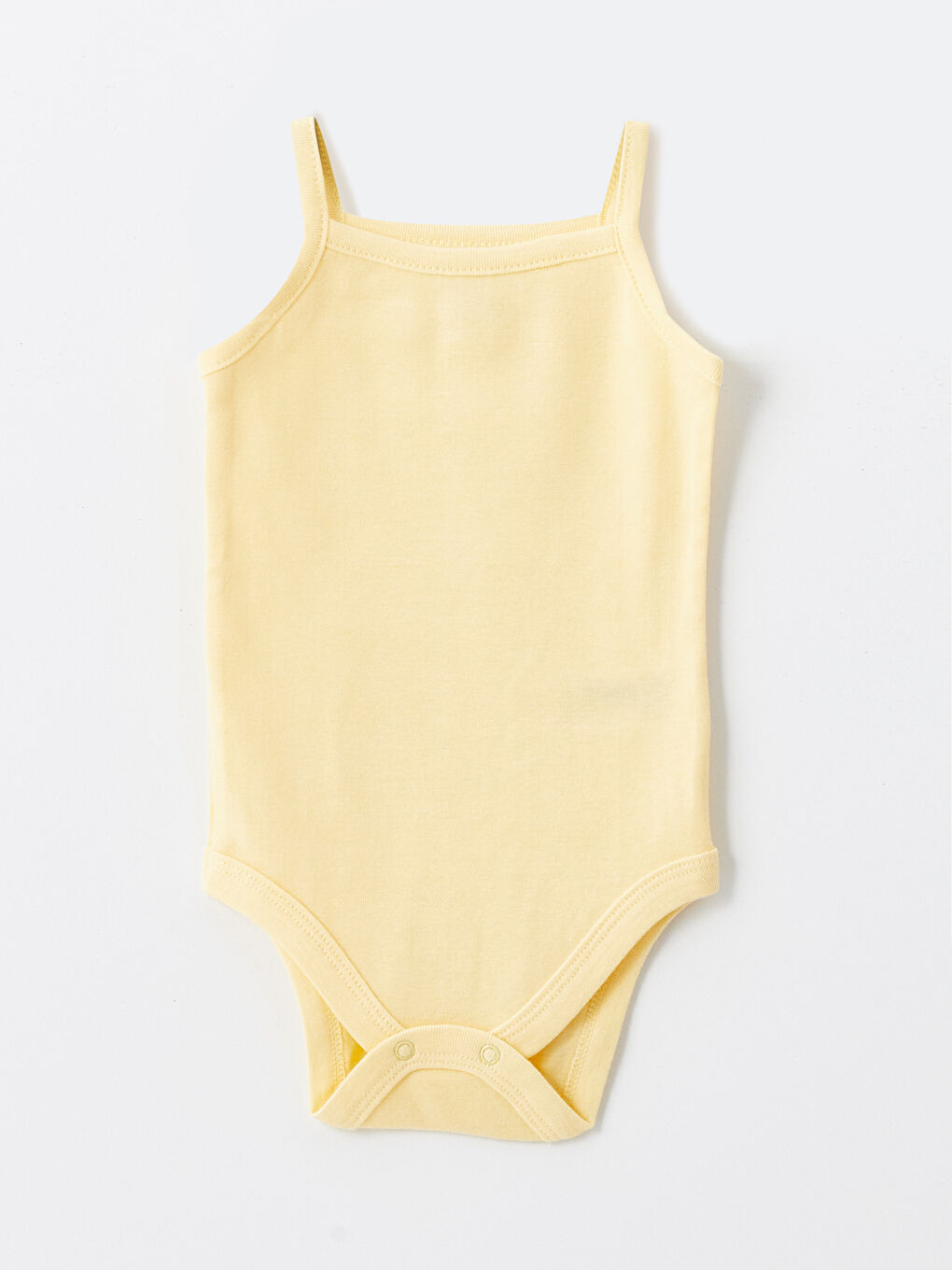 LCW baby Ekru Kare Yaka Askılı Kız Bebek Çıtçıtlı Bodysuit 3'lü - 2