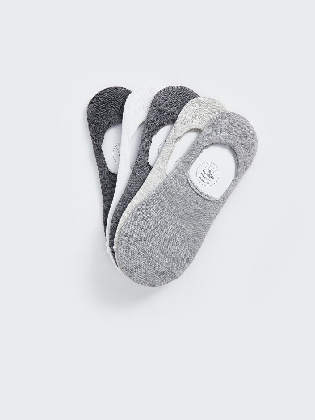 جوارب غير مرئية سادة للسيدات - ٥ قطع-2