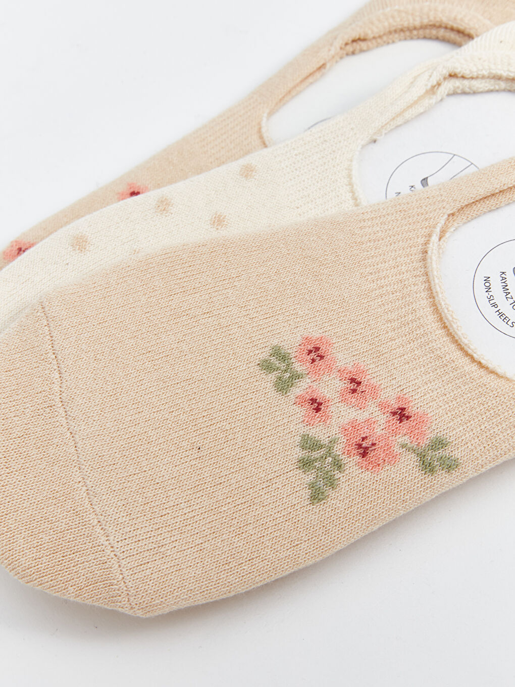 Patterned Women's Invisible Socks 3-packs-2