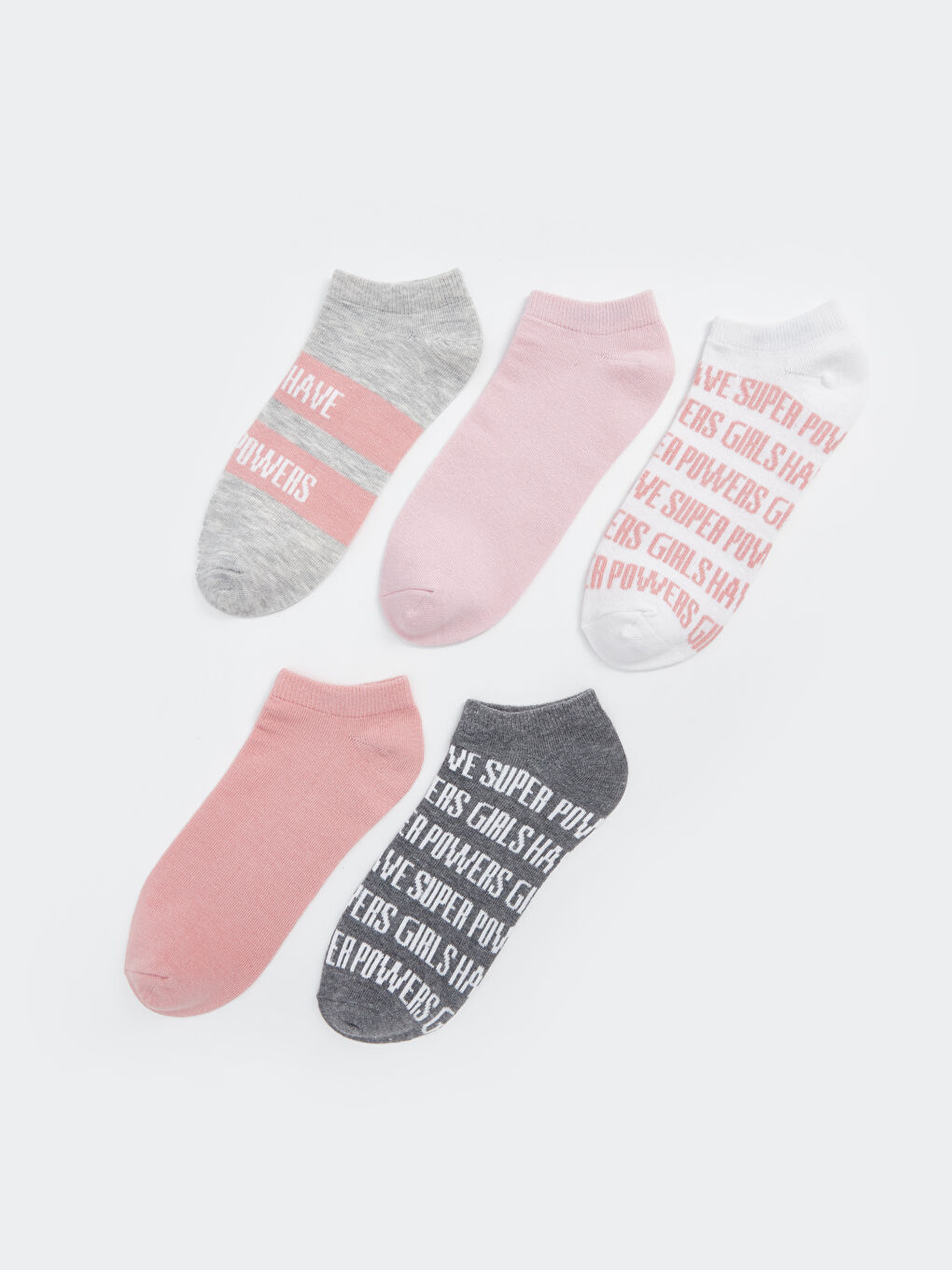 Patterned Women's Trainer Socks 5 Pack