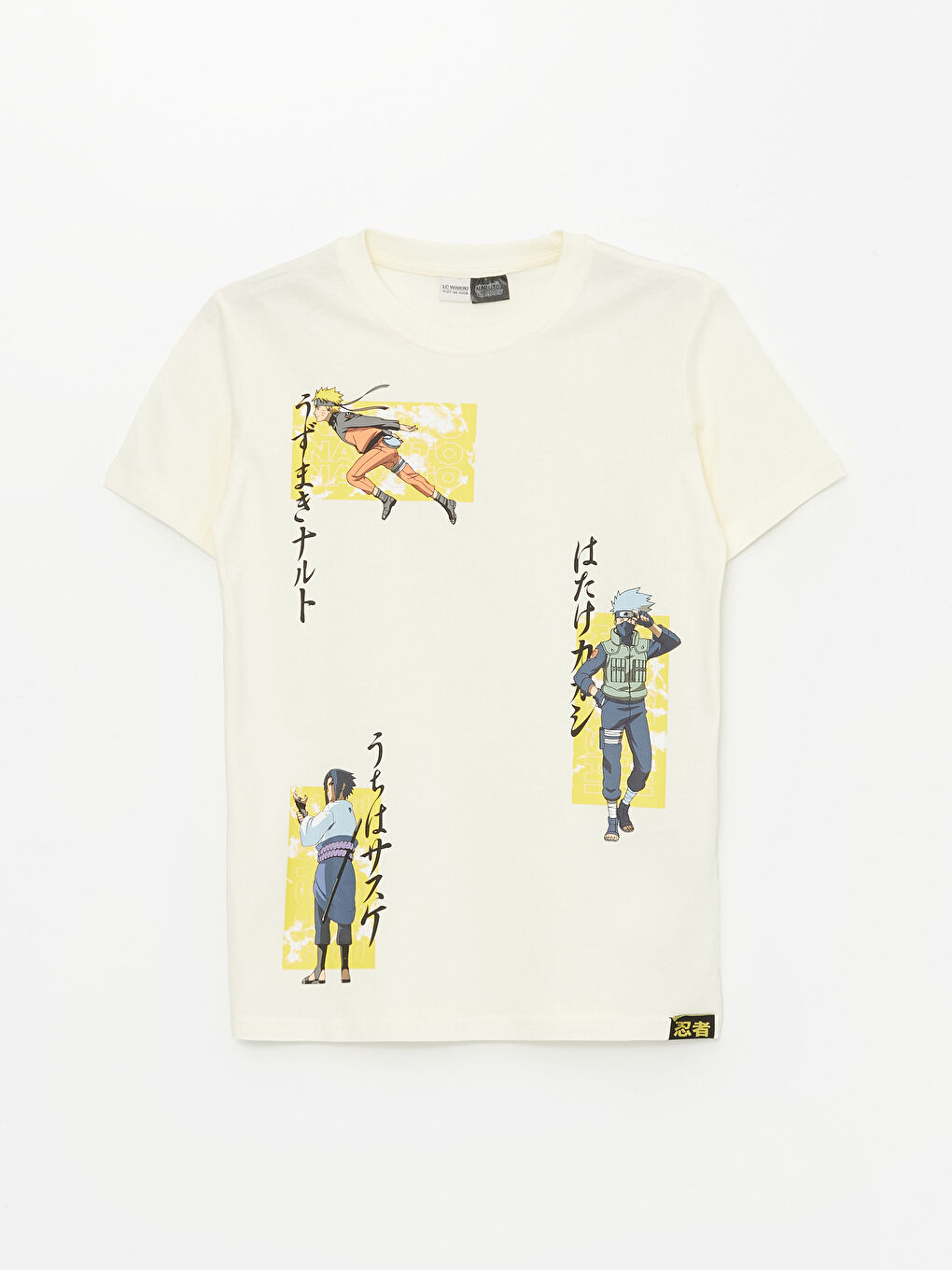 تيشيرت ياقة دائرية مطبوع ناروتو كم قصير للأولاد