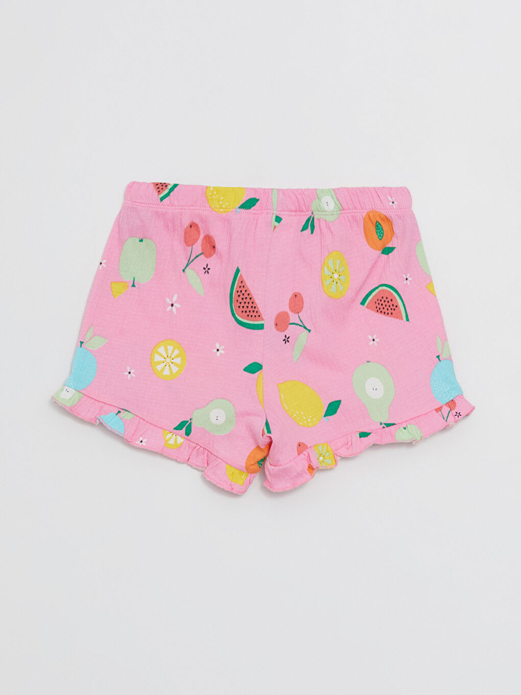 Baby Girls' Printed Shorts with Elastic Waist-2