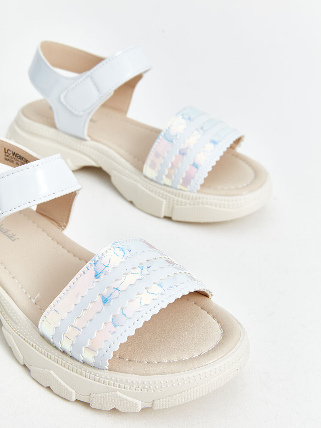 Printed Hook and Loop Girls' Sandals -S4CS75Z4-J5E