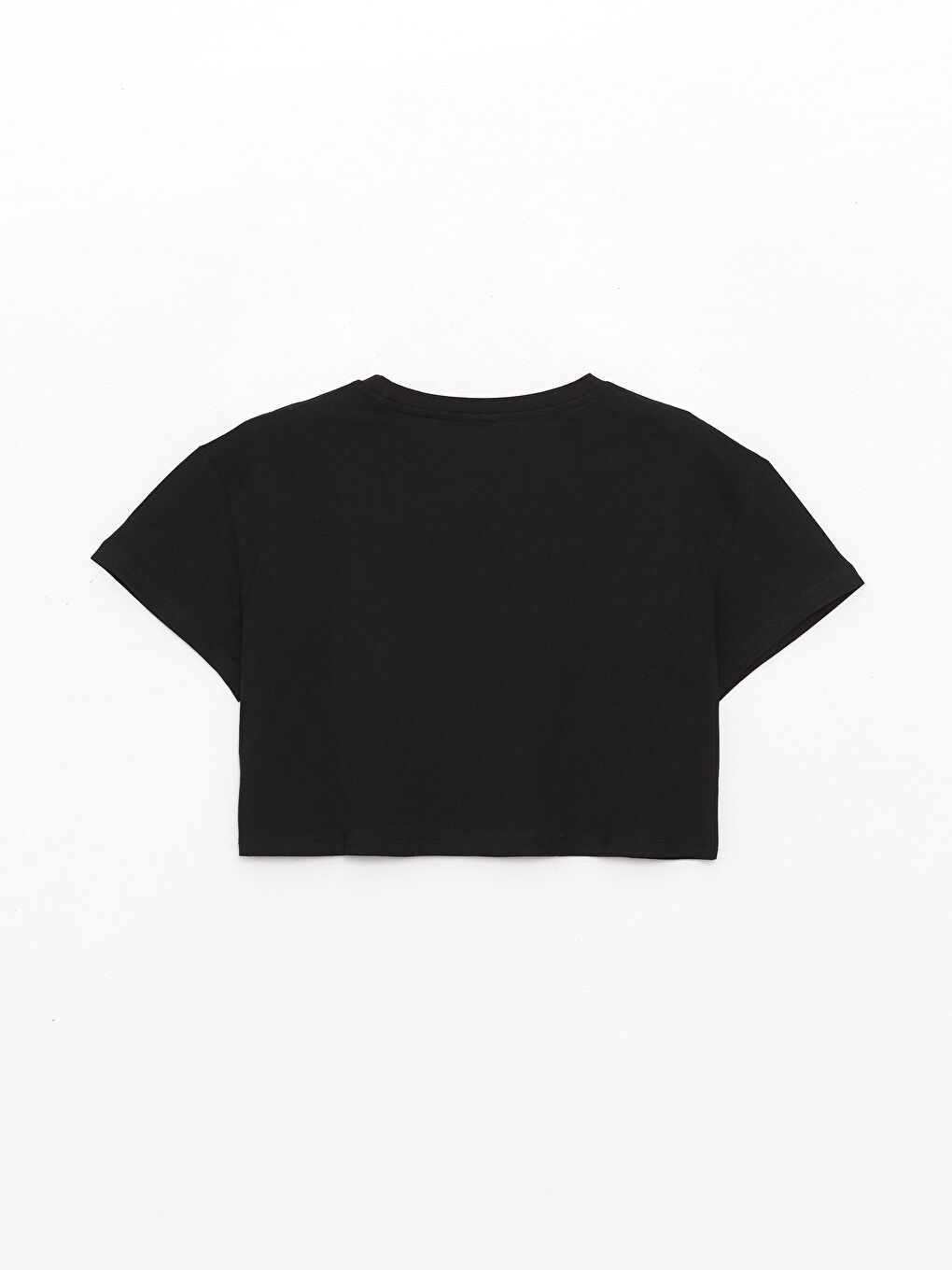 LCW ECO Crew Neck Plain Short Sleeve Women's Crop -S4CS80Z8-CVL