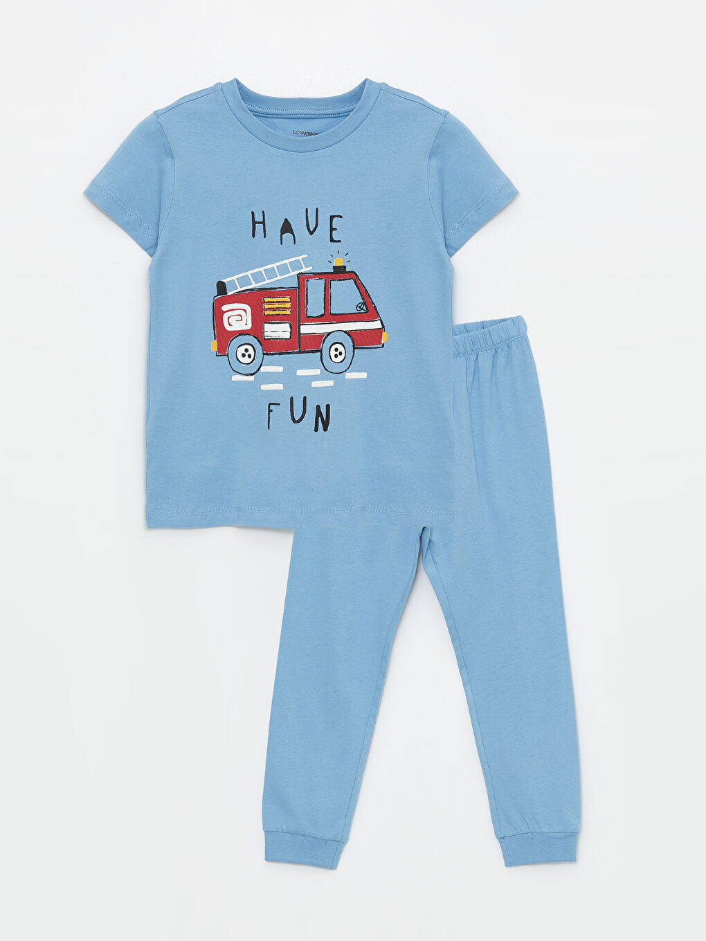 Crew Neck Short Sleeve Printed Baby Boys' Pyjama Set -S4CS96Z1-GFK