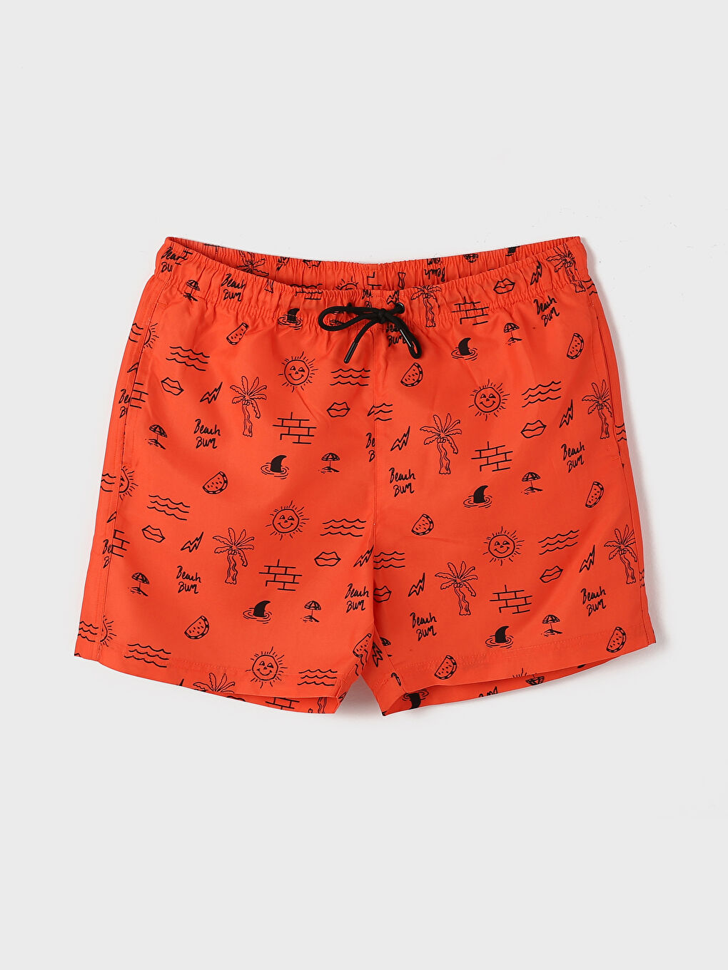Short Patterned Men's Swimming Shorts -S4CT22Z8-LSR