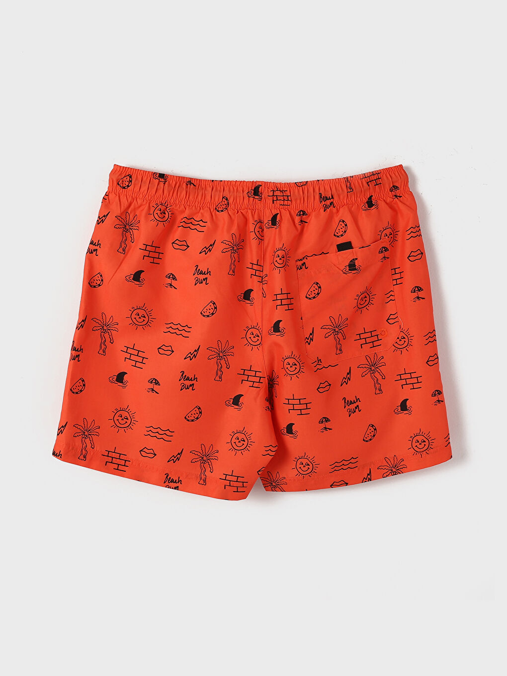 Short Patterned Men's Swimming Shorts -S4CT22Z8-LSR