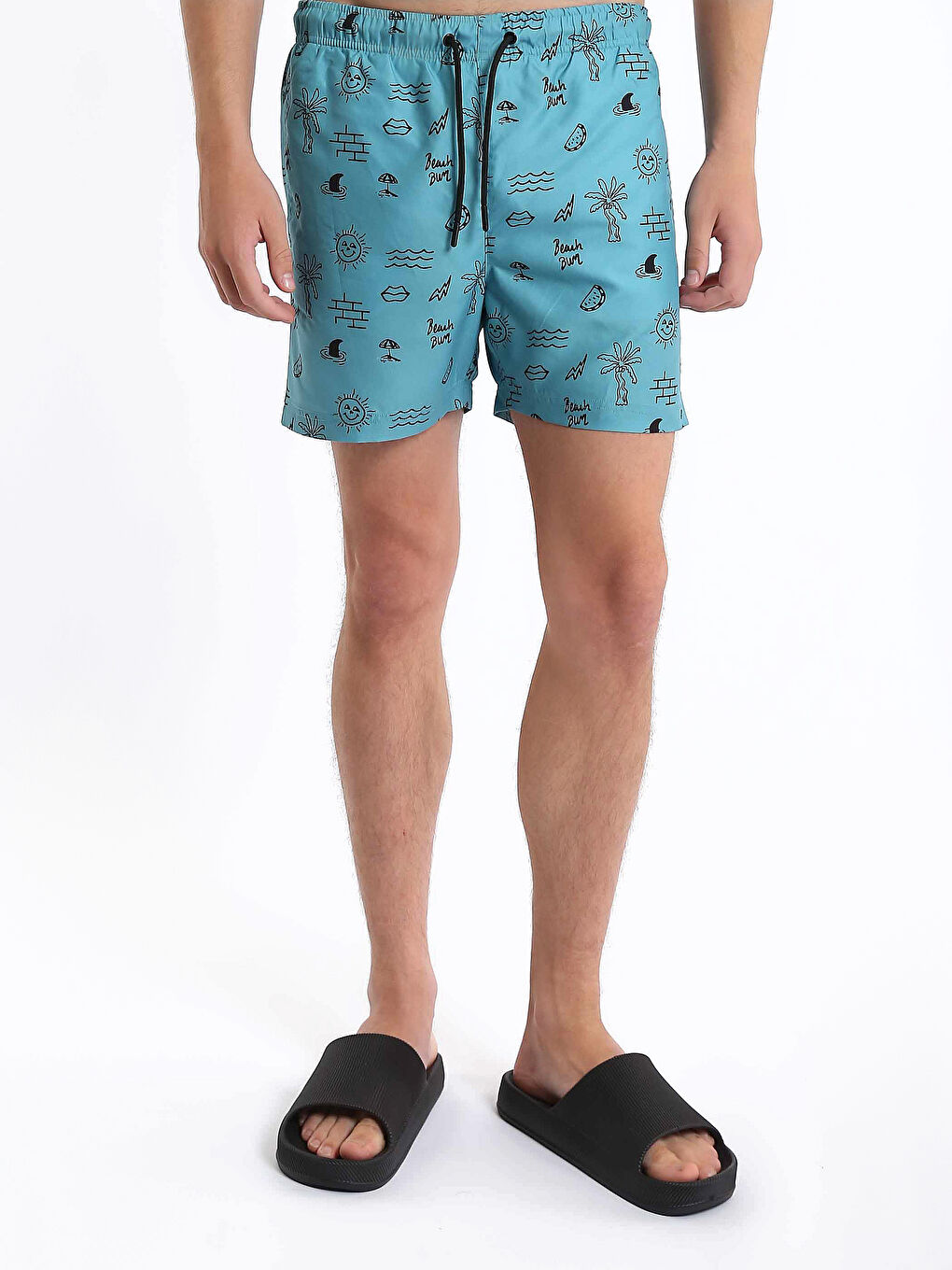 Șorturi de Înot cu Model pentru Bărbați-2