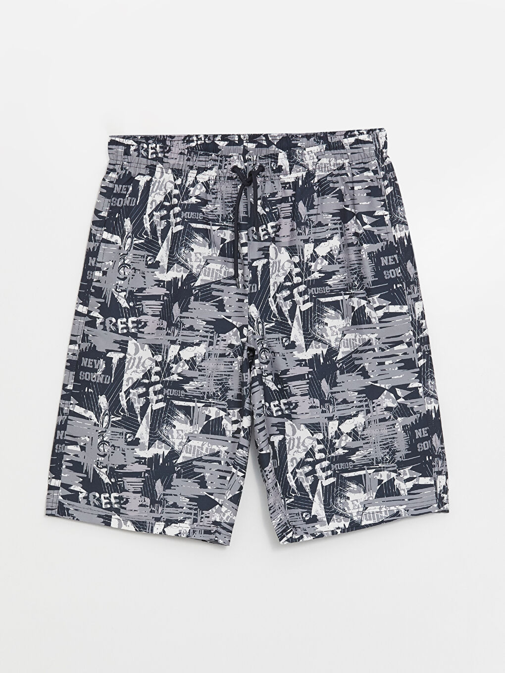 Below Knee Length Patterned Men's Swimming Shorts -S4CT28Z8-HG0