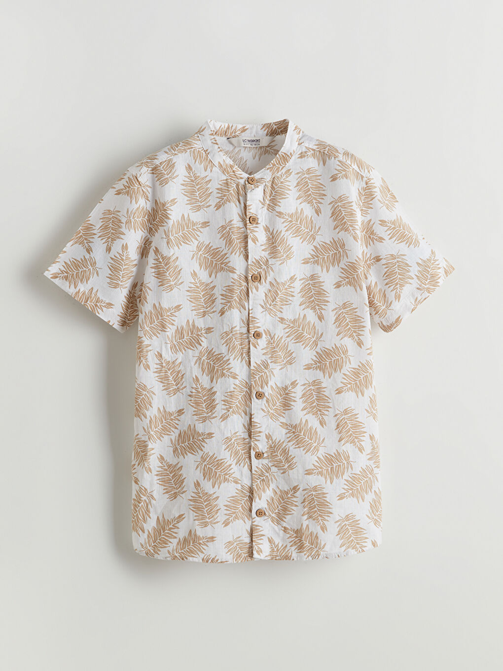 Turuncu Hakim Yaka Desenli Erkek Çocuk Gömlek