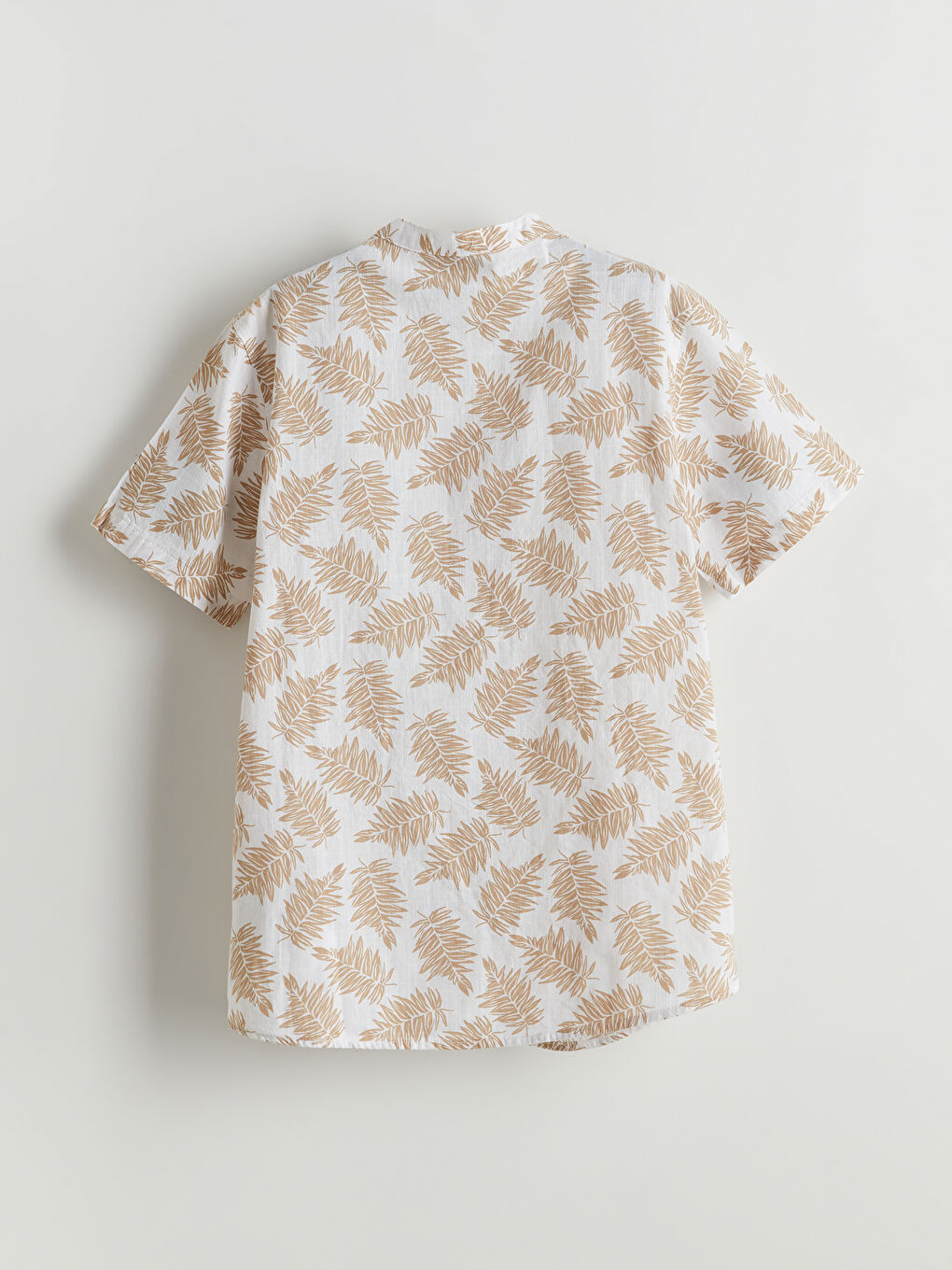 Turuncu Hakim Yaka Desenli Erkek Çocuk Gömlek-1