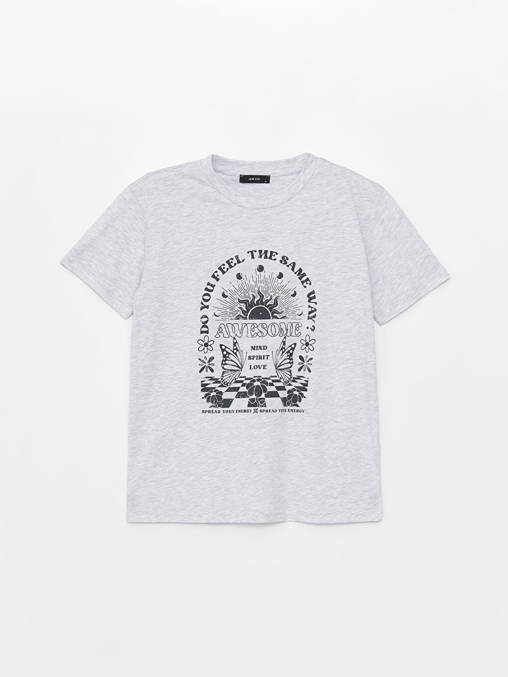 Crew Neck Printed Short Sleeve Women's T-Shirt -S4CU08Z8-DFL