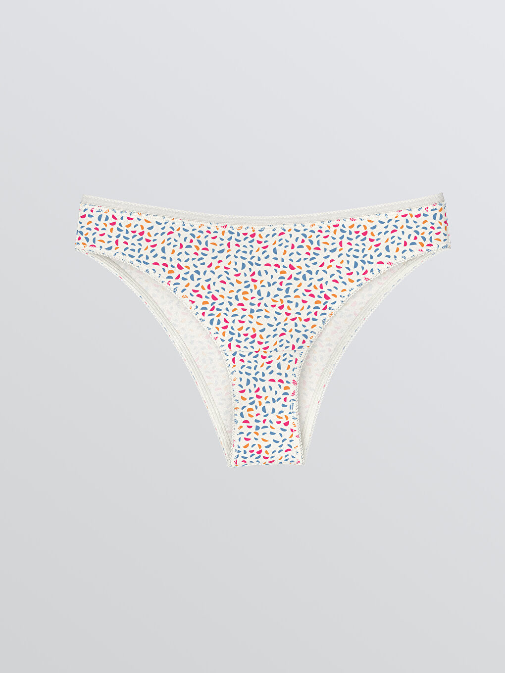 Ekru Desenli Brazilian Külot