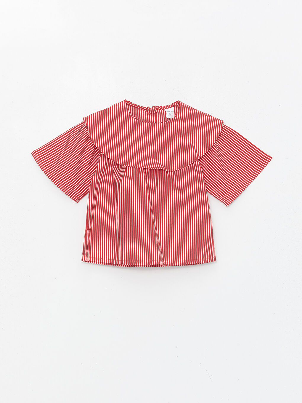 Crew Neck Short Sleeve Striped Baby Girls' Blouse -S4CV56Z1-LJE