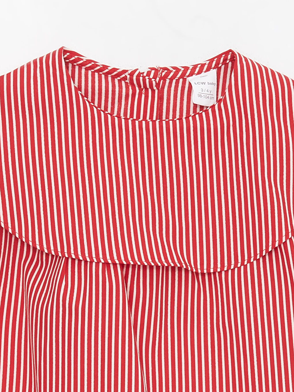 Crew Neck Short Sleeve Striped Baby Girls' Blouse -S4CV56Z1-LJE