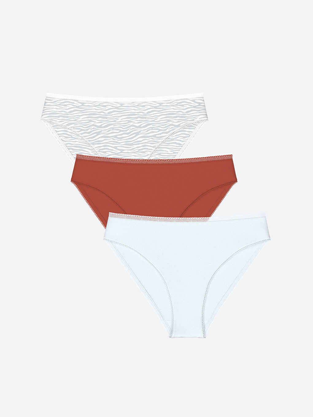 Patterned Bikini Briefs 3 Pack -S4CV60Z8-LSE