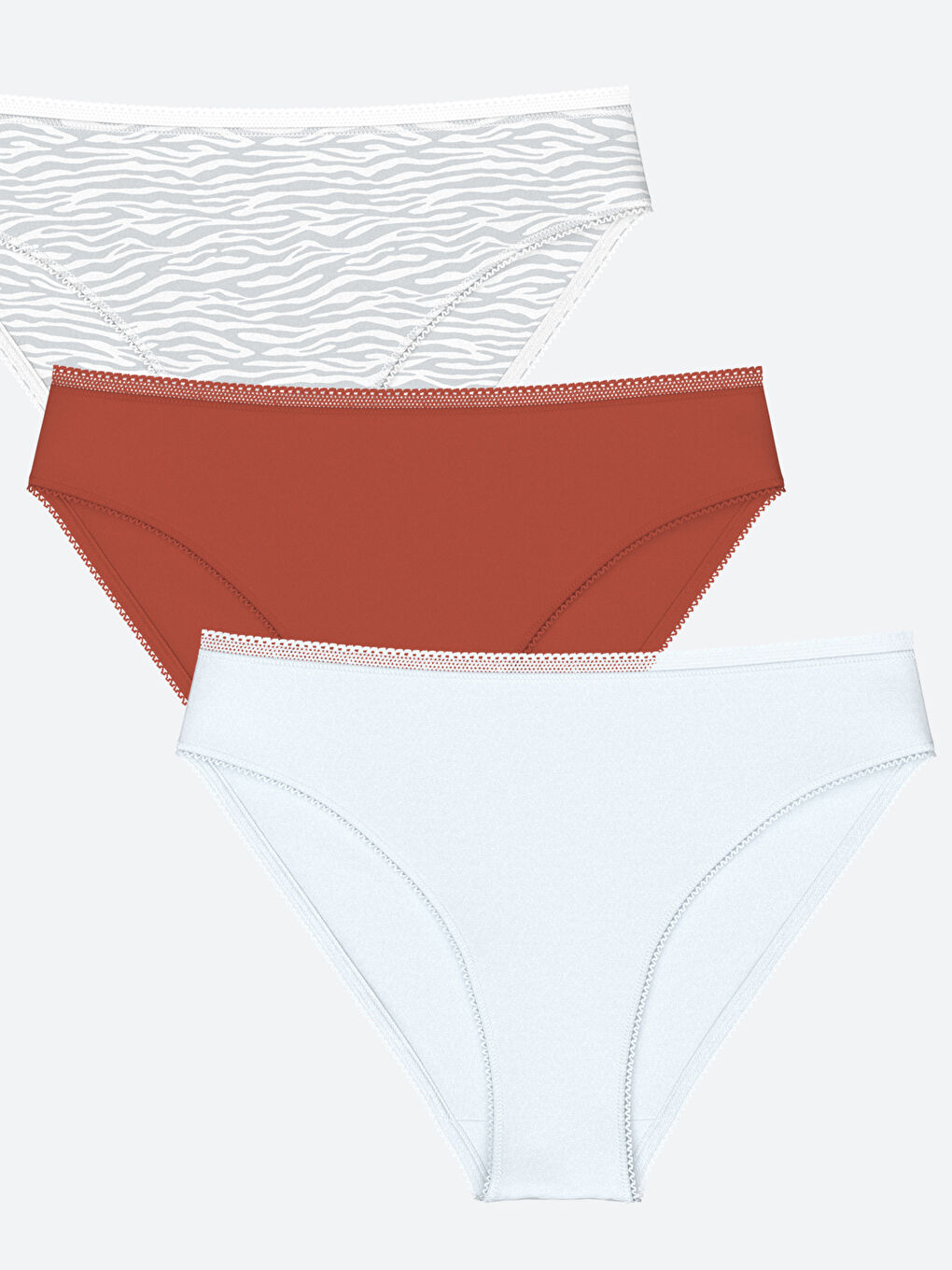 Patterned Bikini Briefs 3 Pack -S4CV60Z8-LSE