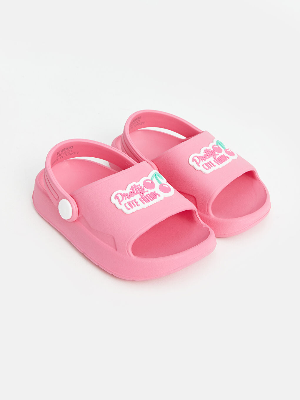 LCW STEPS Pembe Baskılı Kız Bebek Plaj Sandaleti