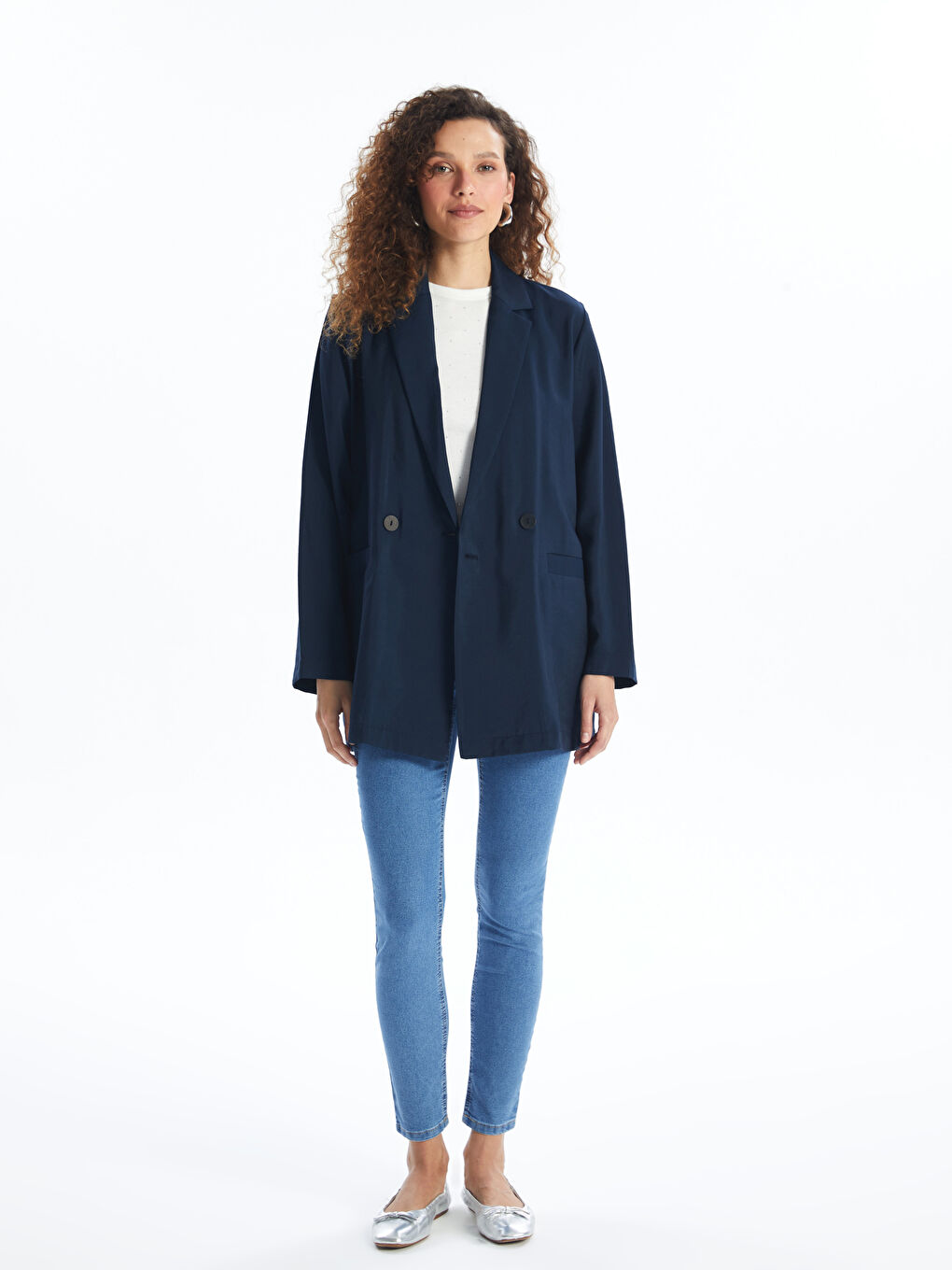 Regular Long Sleeve Women's Blazer Jacket -S4CY04Z8-VZX