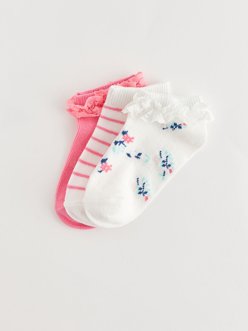 LC Waikiki Šarene Sportske Čarape za Bebe Devojčice, Pakovanje od 3 Komada -S4CY11Z1-R9J
