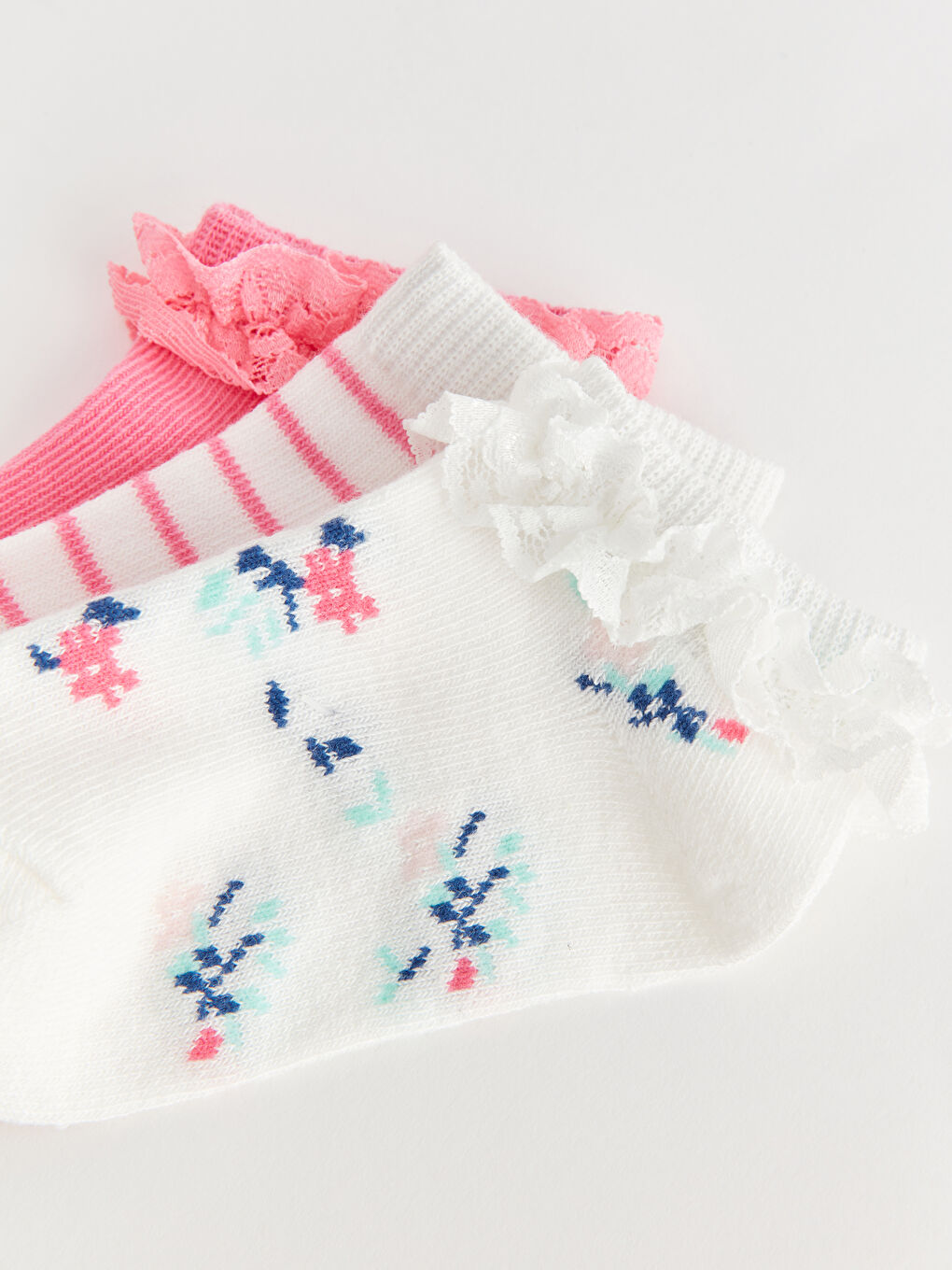 LC Waikiki Šarene Sportske Čarape za Bebe Devojčice, Pakovanje od 3 Komada -S4CY11Z1-R9J