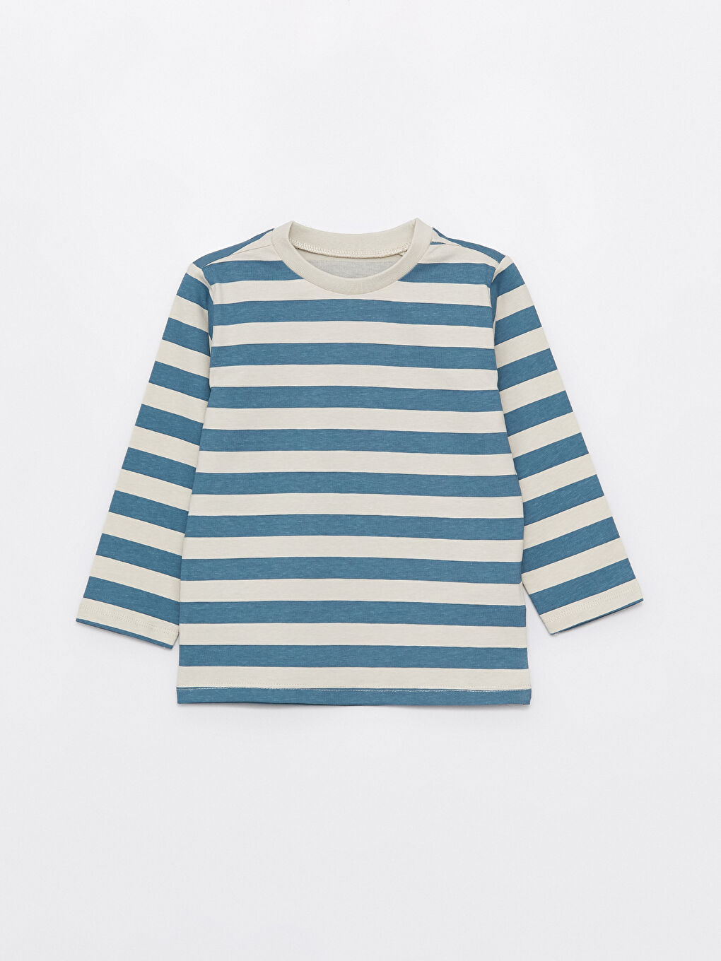 LCW Kids İndigo Bisiklet Yaka Baskılı Uzun Kollu Erkek Bebek