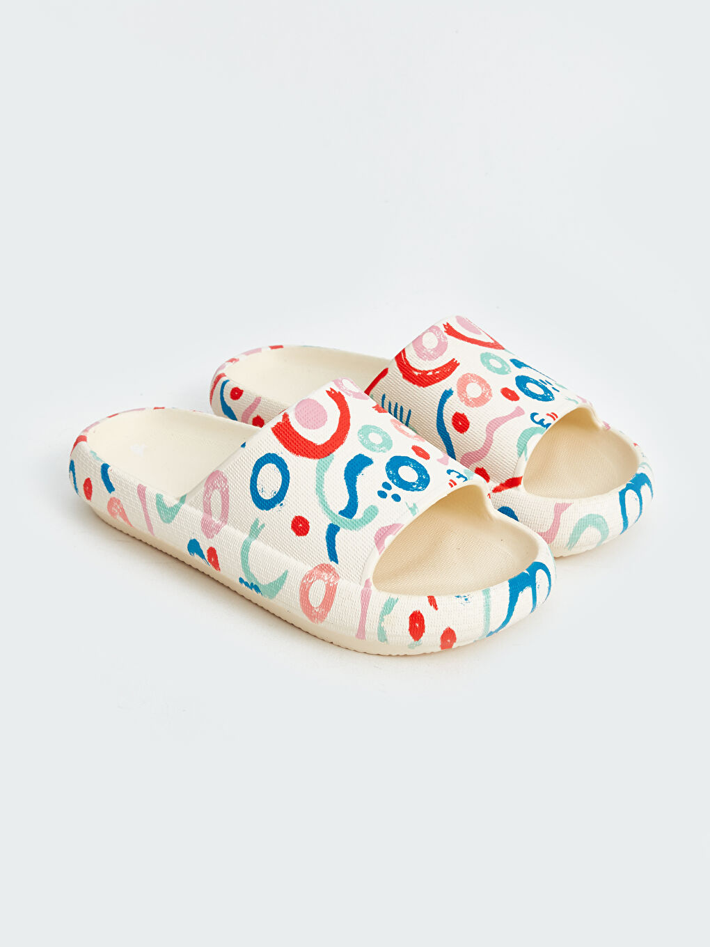 Printed Single-Strap Women's Slippers -S4DA39Z8-M0T
