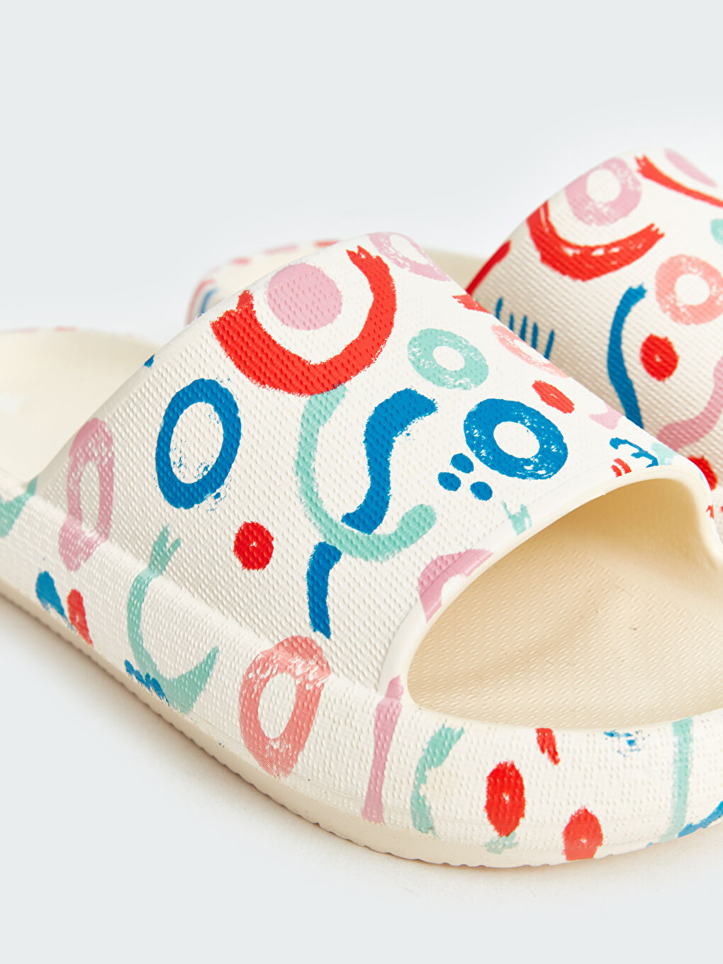 Printed Single-Strap Women's Slippers -S4DA39Z8-M0T