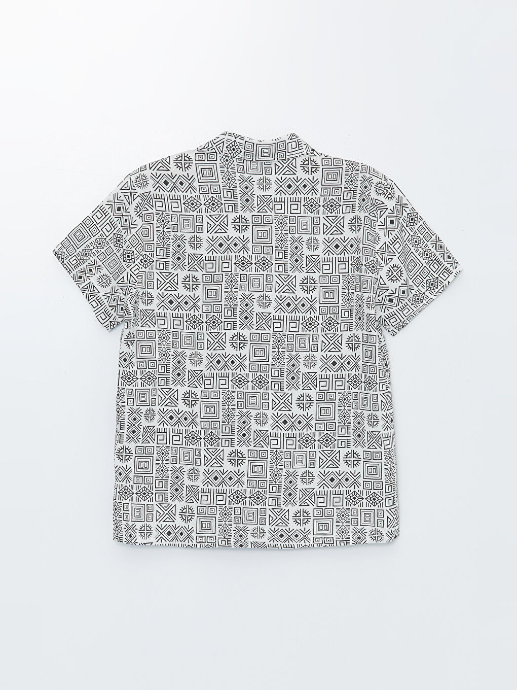 Patterned Short Sleeve Boys' Shirt -S4DA42Z4-LRA