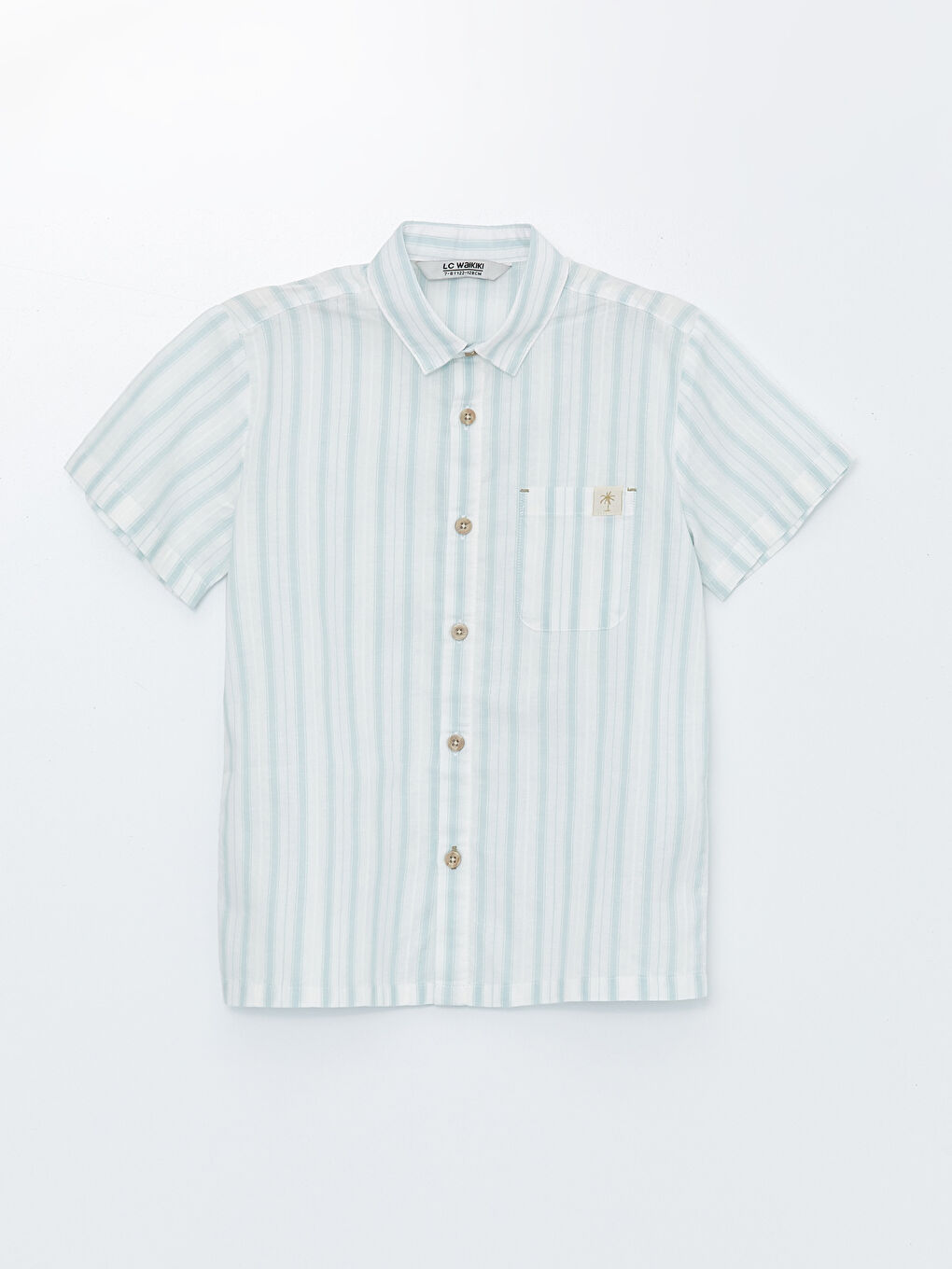 Striped Short Sleeve Boys' Shirt -S4DA43Z4-LEN