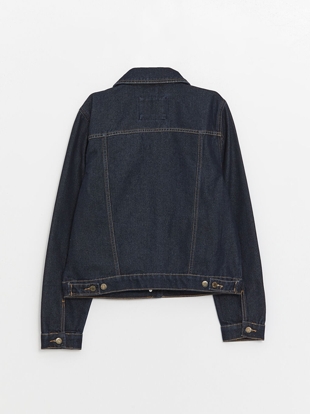 İndigo Gömlek Yaka Kadın Jean Ceket-6