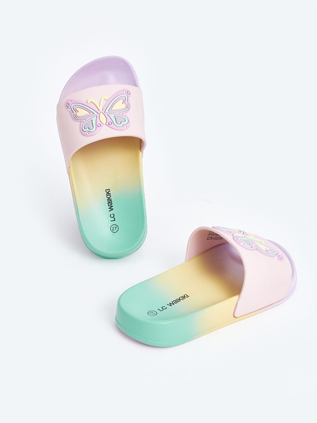 LCW STEPS Butterfly Printed Girls' Slippers -S4DB61Z4-F9C