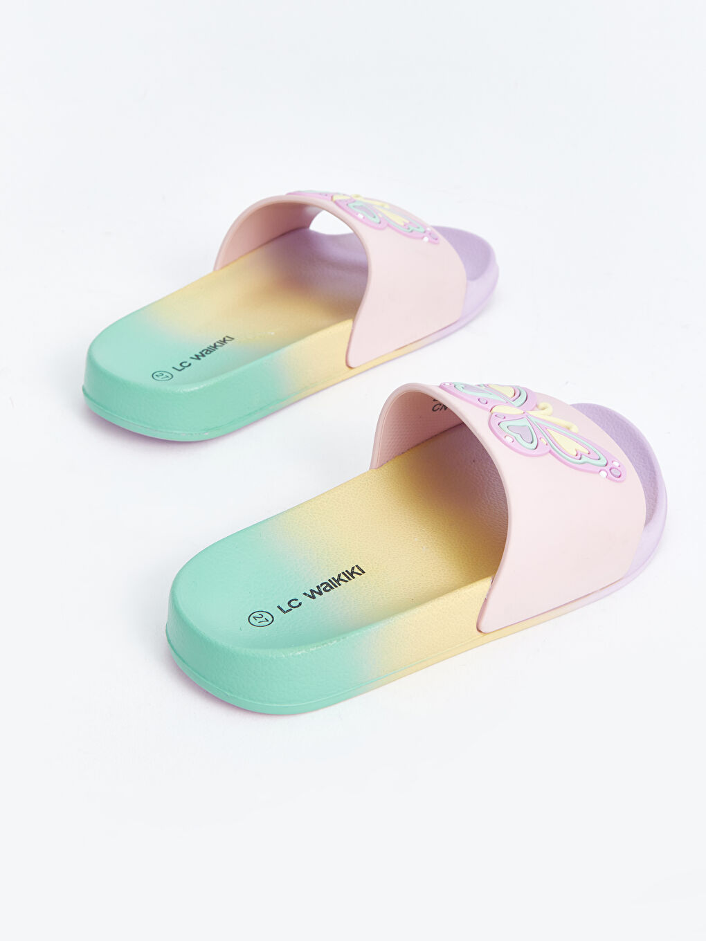 LCW STEPS Butterfly Printed Girls' Slippers -S4DB61Z4-F9C