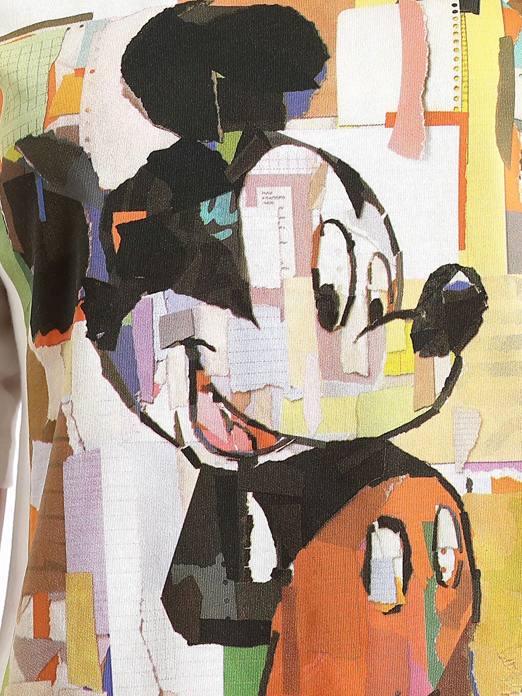 Футболка с коротким рукавом и круглым вырезом с принтом Микки Маус для женщин-4