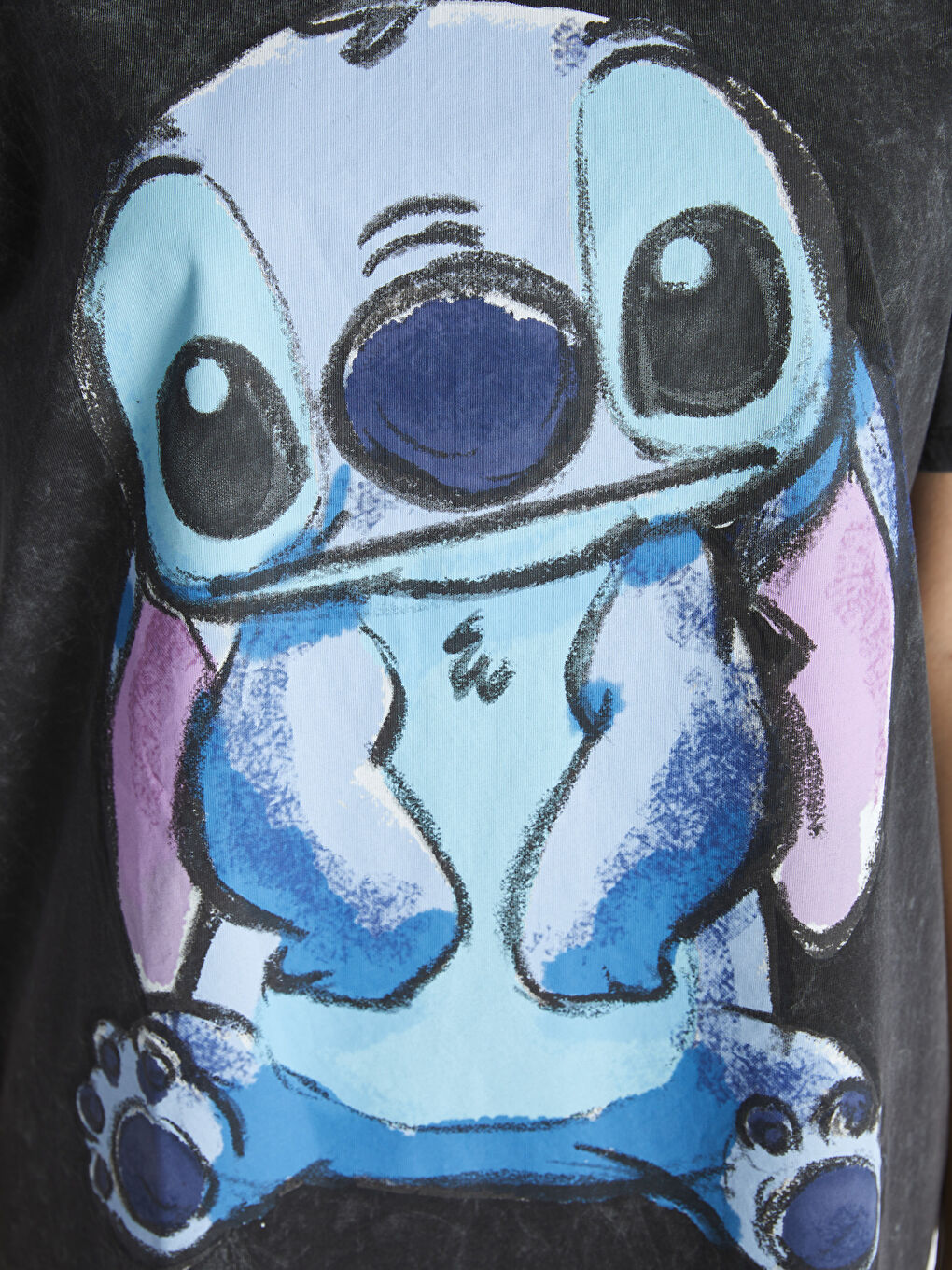 Ženska majica okruglog izreza sa otiskom Lilo & Stitch -S4DB67Z8-RFL