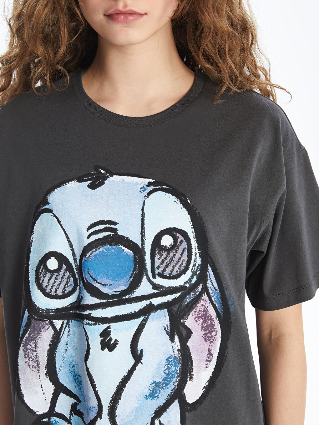 tシャツ COLOR STITCH WIDE S/S TOP レディース XSIDE Crew Neck Stitch Printed Women's T-Shirt -S54975Z8-RFL
