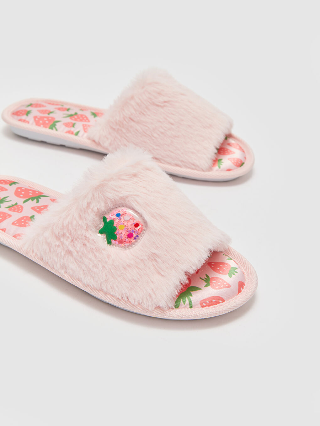 LCW HOME Embroidered Plush Women's Home Slippers -S4DB71Z8-LT9