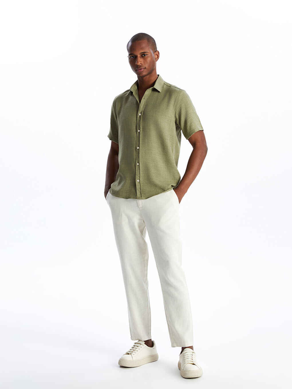 Regular Fit Short Sleeve Men's Shirt -S4DB85Z8-S3L