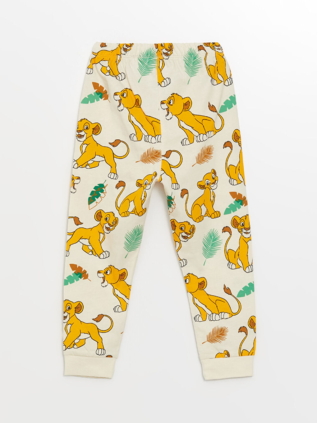 Set Pijama Bebeluși Băieți Imprimat Regele Leu, Mânecă Lungă și Guler Rotund-4